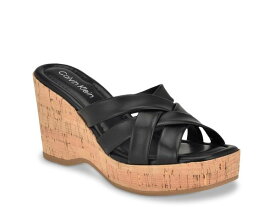 【送料無料】 カルバンクライン レディース サンダル シューズ Hayes Wedge Sandal Black