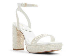 �A���h ���f�B�[�X �V���[�Y �T���_�� �v���b�g�t�H�[�� Aldo Lulu Platform Sandal White �z���C�g