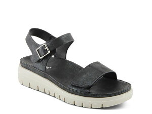 tNTX fB[X V[Y T_ Flexus by Spring Step Shinzon Wedge Sandal Black ubN