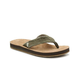 【送料無料】 サヌーク メンズ サンダル シューズ Fraid Not Flip Flop Olive Green