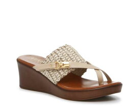 【送料無料】 イタリアンシューメーカー レディース サンダル シューズ Adalee Wedge Sandal Taupe Beige