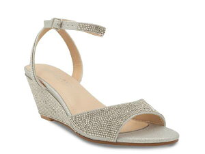 xW~EH[N fB[X V[Y T_ Touch Ups by Benjamin Walk Moxie Wedge Sandal Silver Metallic Vo[