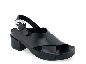 �G�A���\�[���Y ���f�B�[�X �V���[�Y �T���_�� Aerosoles Chrystie Sandal Black Leather �u���b�N