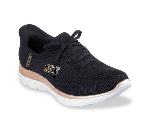 XPb`[Y fB[X V[Y Xj[J[ Skechers Hands Free Slip-Ins Summits Night Chic Sneaker Black/White zCg