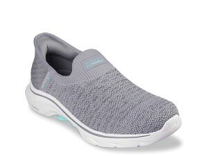 XPb`[Y fB[X V[Y Xb|E[t@[ Xj[J[ Skechers Slip-Ins GO Walk 7 Springtime Slip-On Sneaker - Women's Grey/Silver O[