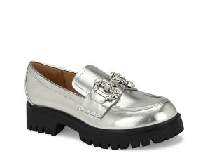 iCEFXg fB[X V[Y Xb|E[t@[ Nine West Glammy Loafer Silver Metallic Vo[