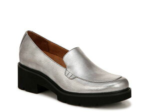i`CU[ fB[X V[Y Xb|E[t@[ Naturalizer Cabaret Loafer Silver Metallic Vo[