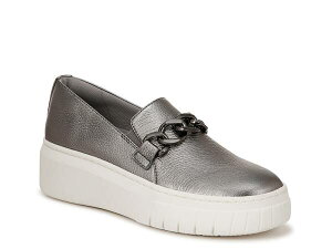i`CU[ fB[X V[Y Xb|E[t@[ vbgtH[ Xj[J[ Naturalizer Daphne Platform Slip-On Sneaker Pewter Leather s[^[