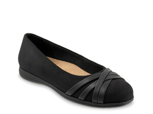 �g���b�^�[�Y ���f�B�[�X �V���[�Y �X���b�|���E���[�t�@�[ Trotters Daphne Slip-On Black Smooth Fabric �u���b�N