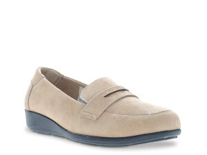 �v���y�b�g ���f�B�[�X �V���[�Y �X���b�|���E���[�t�@�[ Propet Yetta Wedge Loafer Beige Water-Resistant Suede �x�[�W��
