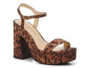 �W�F�V�J�V���v�\�� ���f�B�[�X �V���[�Y �T���_�� Jessica Simpson Xilka Sandal Brown/Black Leopard Print �u���b�N