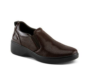 tNTX fB[X V[Y Xb|E[t@[ Flexus by Spring Step Wrenly Slip-On Chocolate Brown uE