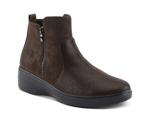tNTX fB[X V[Y u[cECu[c Flexus by Spring Step Yancey Bootie Chocolate Brown uE