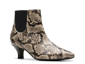 �N���[�N�X ���f�B�[�X �V���[�Y �u�[�c�E���C���u�[�c Clarks Kepley Erin Bootie Grey Snake Print �O���[