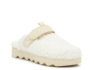 �\���� ���f�B�[�X �V���[�Y �T���_�� �X�G�[�h SOREL Vibe Cozy Suede Clog Off White �I�t�z���C�g
