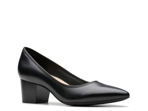 �N���[�N�X ���f�B�[�X �V���[�Y �p���v�X Clarks Ellanie Hope Pump Black Leather �u���b�N