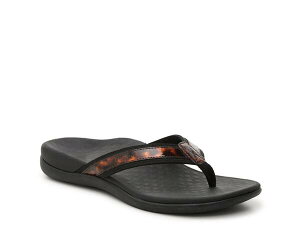 oCIjbN fB[X V[Y T_ Vionic Tide II Flip Flop Dark Brown/Black Tortoise Shell ubN