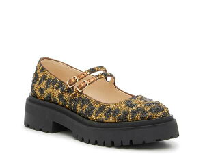 �x�b�c�B�W�����\�� ���f�B�[�X �V���[�Y �X���b�|���E���[�t�@�[ Betsey Johnson Duffy Mary Jane Gold Metallic/Black Leopard Print �u���b�N