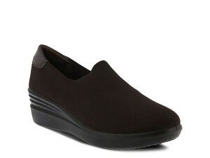 tNTX fB[X V[Y Xb|E[t@[ Flexus by Spring Step Noral Wedge Slip-On Dark Brown uE