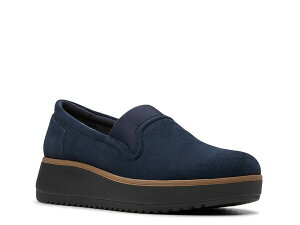 yz N[NX fB[X Xb|E[t@[ V[Y Zylah Sky Wedge Slip-On Navy Suede