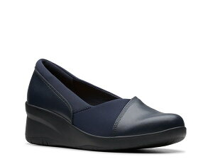 N[NX fB[X V[Y Xb|E[t@[ Navy Clarks Suttyn Walk Wedge Slip-On