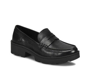 �{�[�� ���f�B�[�X �V���[�Y �X���b�|���E���[�t�@�[ Born Carrera Loafer Black �u���b�N