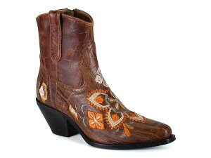 fBogD[ fB[X V[Y u[cECu[c Diba True Cains Ville Western Bootie Brown/Orange IW