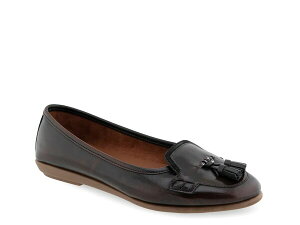�G�A���\�[���Y ���f�B�[�X �V���[�Y �p���v�X Aerosoles Brooks Flat Black/Brown Tortoise �u���b�N
