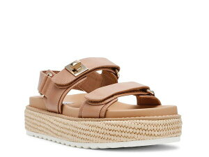 �X�e�B�[�u �}�f�� ���f�B�[�X �V���[�Y �T���_�� �v���b�g�t�H�[�� Steve Madden Big Mona Platform Sandal Light Brown Leather/Espadrille Platform �u���E��