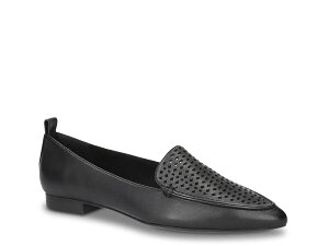 �x�����B�[�^ ���f�B�[�X �V���[�Y �X���b�|���E���[�t�@�[ Bella Vita Alessi Flat Black Leather �u���b�N