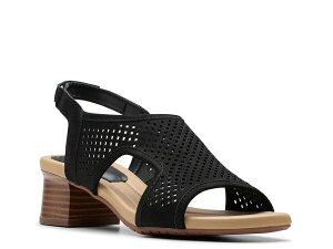 N[NX fB[X V[Y T_ Clarks Desirae Sail Sandal Black ubN
