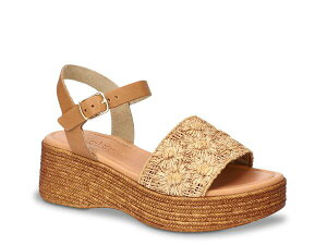 �x�����B�[�^ ���f�B�[�X �V���[�Y �T���_�� Bella Vita Kea Wedge Sandal Beige Raffia �x�[�W��