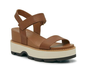 �\���� ���f�B�[�X �V���[�Y �T���_�� SOREL Joanie IV Wedge Sandal Dark Brown �u���E��