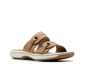 N[NX fB[X V[Y T_ Clarks Breeze Maye Slide Sandal - Women's Beige x[W