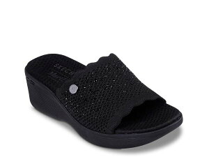 �X�P�b�`���[�Y ���f�B�[�X �V���[�Y �T���_�� Skechers Martha Stewart Pier-Lite Lite Essence Wedge Sandal Black �u���b�N