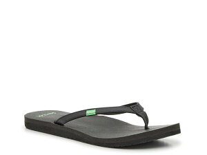 �T�k�[�N ���f�B�[�X �V���[�Y �T���_�� Sanuk Yoga Joy II Flip Flop Black �u���b�N