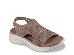 �X�P�b�`���[�Y ���f�B�[�X �V���[�Y �T���_�� Skechers Ultra Flex 3.0 Checkin' In Sandal Light Brown �u���E��