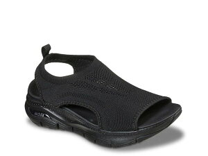 �X�P�b�`���[�Y ���f�B�[�X �V���[�Y �T���_�� Skechers Cali Catch Arch Fit Wedge Sandal Black �u���b�N