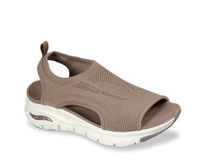 �X�P�b�`���[�Y ���f�B�[�X �V���[�Y �T���_�� Skechers Cali Catch Arch Fit Wedge Sandal Light Brown �u���E��