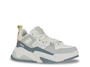 �P�[�X�C�X ���f�B�[�X �V���[�Y �X�j�[�J�[ K-Swiss Techna Trainer Sneaker - Women's Off White/Grey/Blue �I�t�z���C�g