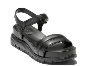 �R�[���n�[�� ���f�B�[�X �V���[�Y �T���_�� Cole Haan ZEROGRAND Wedge Sandal Black �u���b�N