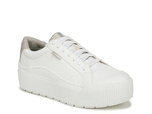 hN^[EV[ fB[X V[Y Xj[J[ vbgtH[ Dr. Scholl's Time Off Max Platform Sneaker - Women's White/Gold zCg
