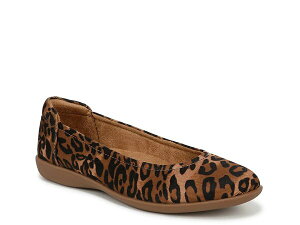 �i�`�����C�U�[ ���f�B�[�X �V���[�Y �p���v�X Naturalizer Flexy Ballet Flat Black/Brown Leopard Print Fabric �u���b�N