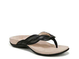 oCIjbN fB[X V[Y T_ Vionic Bella Braid Sandal Black Leather ubN