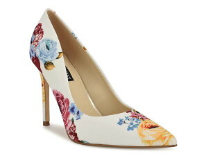 �i�C���E�F�X�g ���f�B�[�X �V���[�Y �p���v�X Nine West Fresh Pump White/Multicolor Floral Print �z���C�g