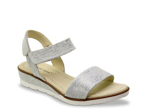 �_�C�r�b�h�e�C�g ���f�B�[�X �V���[�Y �T���_�� David Tate Samba Wedge Sandal Silver Metallic �V���o�[