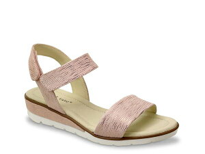 �_�C�r�b�h�e�C�g ���f�B�[�X �V���[�Y �T���_�� David Tate Samba Wedge Sandal Rose Gold Metallic �S�[���h