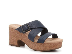 N[NX fB[X V[Y T_ vbgtH[ Clarks Nerisa Holly Platform Sandal Navy Leather lCr[
