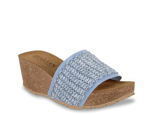 �C�^���A���V���[���[�J�[ ���f�B�[�X �V���[�Y �T���_�� Italian Shoemakers Ibbie Wedge Sandal Blue �u���[