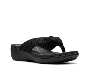 N[NX fB[X V[Y T_ Clarks BreezeRae Erin Wedge Sandal Black ubN